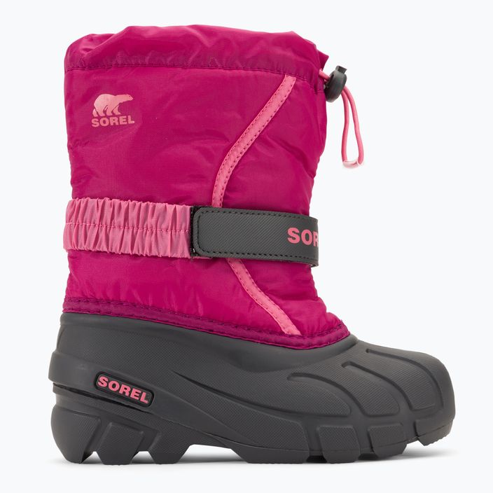 Sorel Flurry Dtv, stivali da neve per bambini di colore rosa scuro/tropicale 2