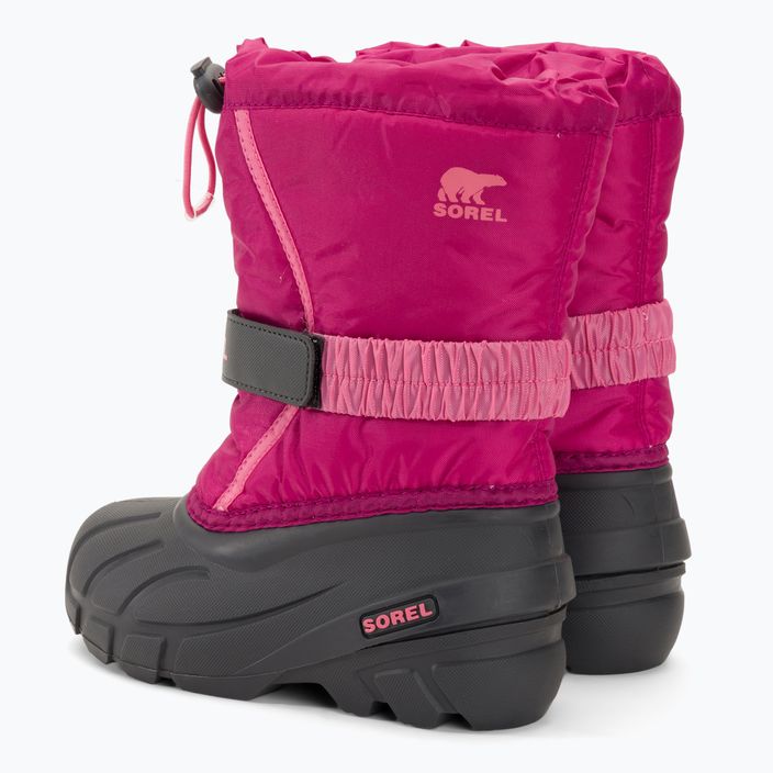 Sorel Flurry Dtv, stivali da neve per bambini di colore rosa scuro/tropicale 3
