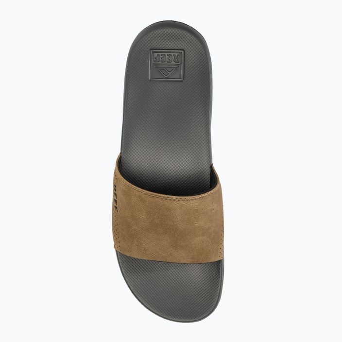 Ciabatte REEF One Slide grigio/tan da uomo 5