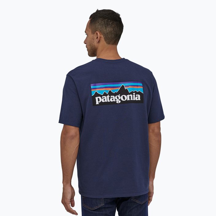 Maglietta da trekking Patagonia P-6 Logo Responsibili-Tee classic navy da uomo 2