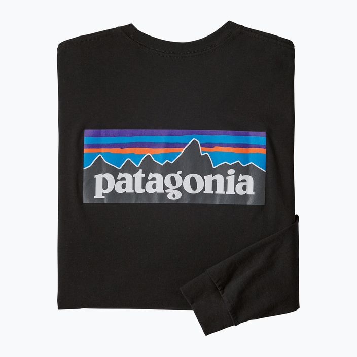 Patagonia P-6 Logo Responsibili trekking longsleeve uomo nero 6