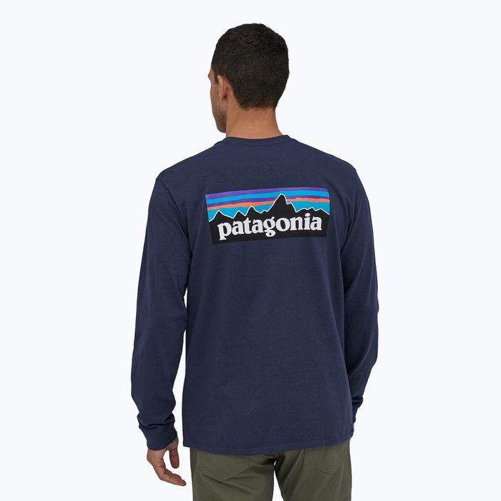 Patagonia P-6 Logo Responsibili classic navy trekking longsleeve da uomo 2