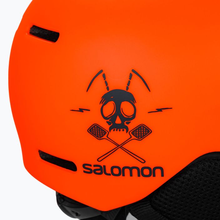 Casco da sci per bambini Salomon Grom Visor arancione fiammante/tonico 7
