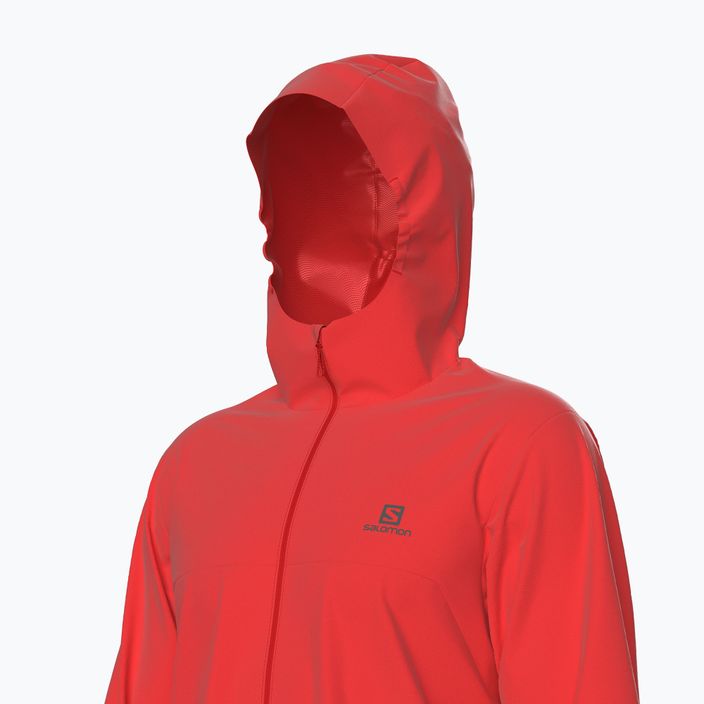 Salomon Essential WP 2.5L giacca da pioggia da uomo rosso fuoco 5