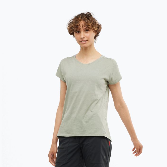 Salomon Essential Shaped, maglietta da trekking da donna, con cappuccio 3