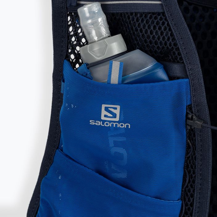 Salomon Active Skin 8 set gilet da corsa blu nautico/indaco umido 3