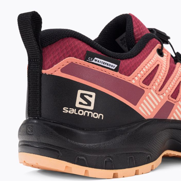 Salomon XA Pro V8 CSWP terra/nero/mandorla scarpe da trekking per bambini 8