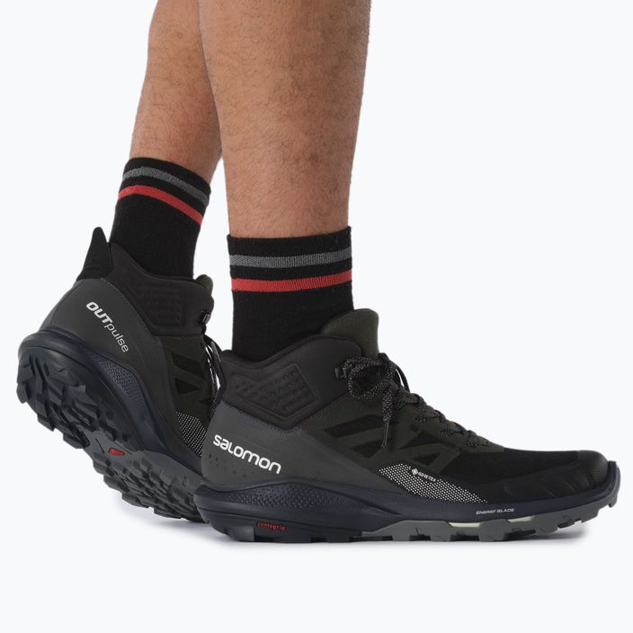Salomon Outpulse Mid GTX scarpe da trekking da uomo nero/ebano/vanila 10