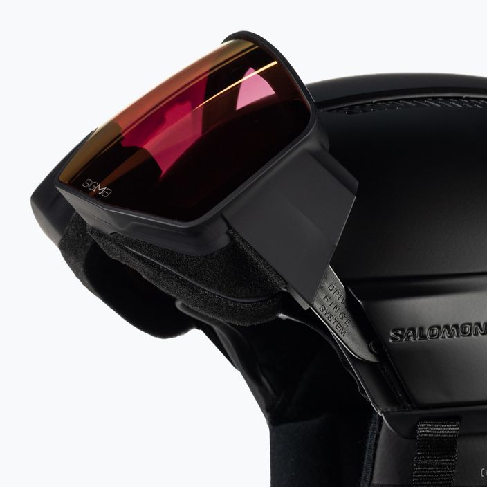 Casco da sci Salomon Driver Prime Sigma Plus nero/rosso/emeraldo 6