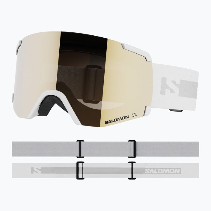 Salomon S/View occhiali da sci bianco/oro flash 6
