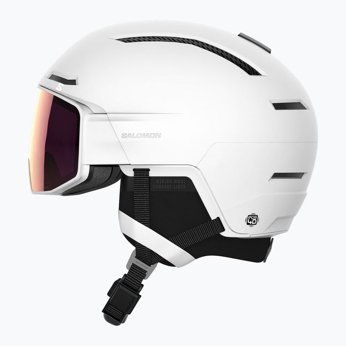 Casco da sci Salomon Driver Prime Sigma Plus bianco/argento rosa/blu cielo 8
