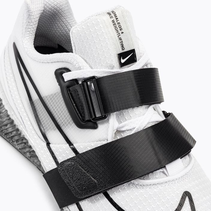 Scarpe da sollevamento pesi Nike Romaleos 4 bianco/nero 8