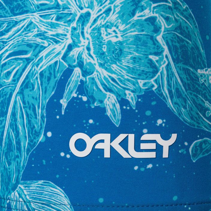 Pantaloncini da bagno Oakley Retro Split 21 da uomo, blu chiaro, a fiori e strisce 3