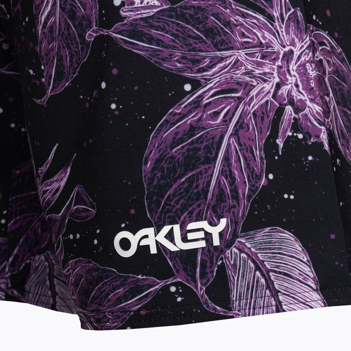 Pantaloncini da bagno Oakley Retro Split 21 da uomo con fiori e strisce viola 3