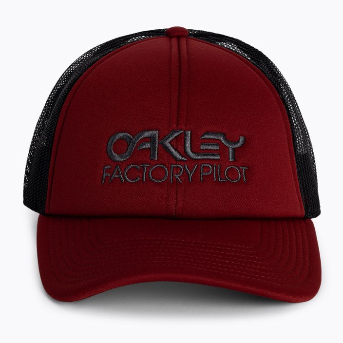 Oakley Factory Pilot Trucker berretto da baseball da uomo rosso ferro 2