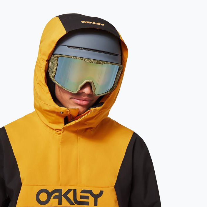 Giacca da snowboard Oakley TNP TBT Insulated Anorak da uomo giallo ambra/blackout 4