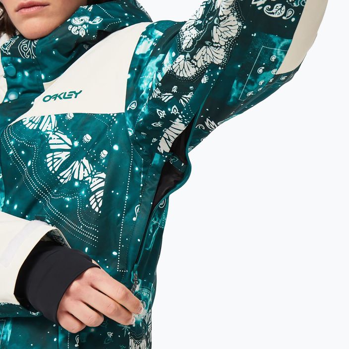 Giacca da snowboard Oakley TC Aurora RC Insulated verde bandana pt/bianco da donna 6