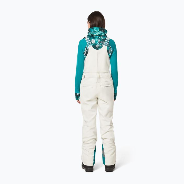 Pantaloni da snowboard Oakley TC Dharma Softshell Bib donna bianco artico 3