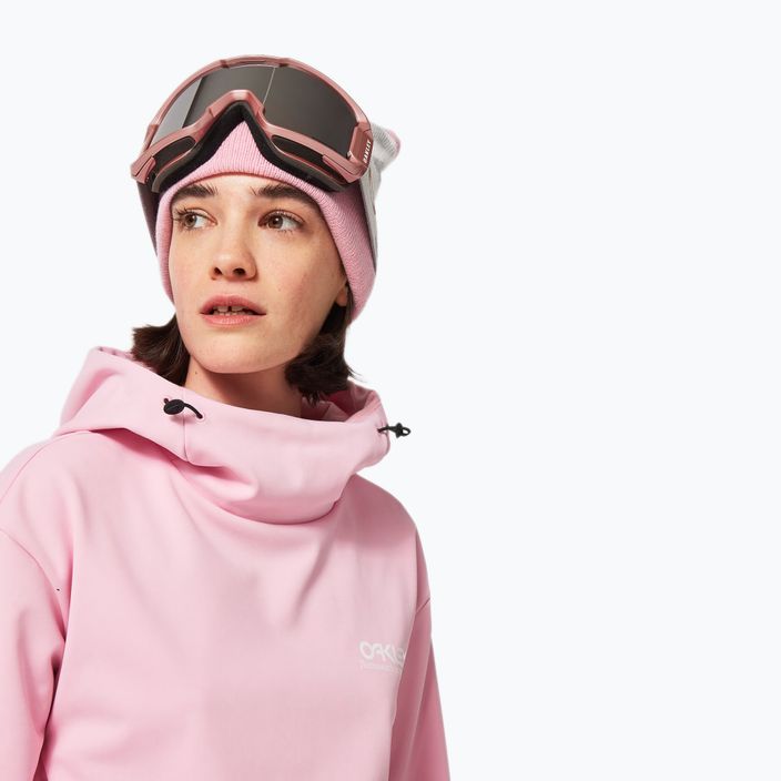 Felpa Oakley Park RC Softshell da donna con cappuccio a fiori rosa per lo snowboard 9