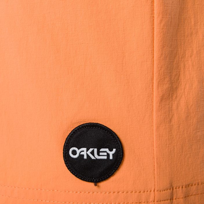Pantaloncini da bagno Oakley Oneblock 18" arancione morbido da uomo 3