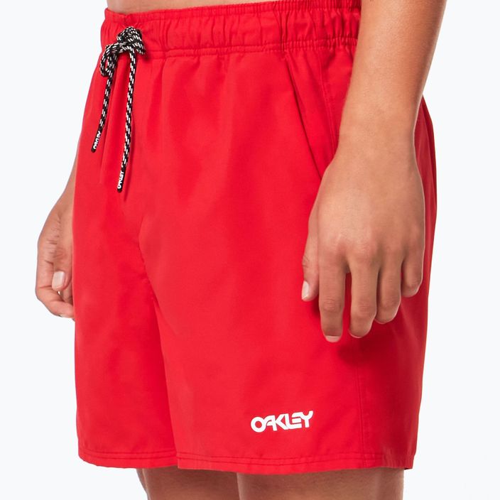 Pantaloncini da bagno Oakley Beach Volley 16" linea rossa da uomo 5