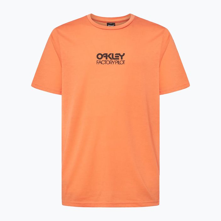 Maglia da ciclismo Oakley Factory Pilot Tee arancione morbida da uomo