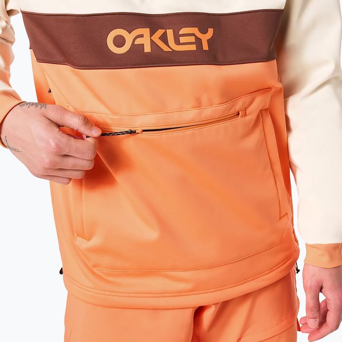 Oakley TNP Nose Grab Softshell Hoodie Uomo bianco artico/arancio morbido 5