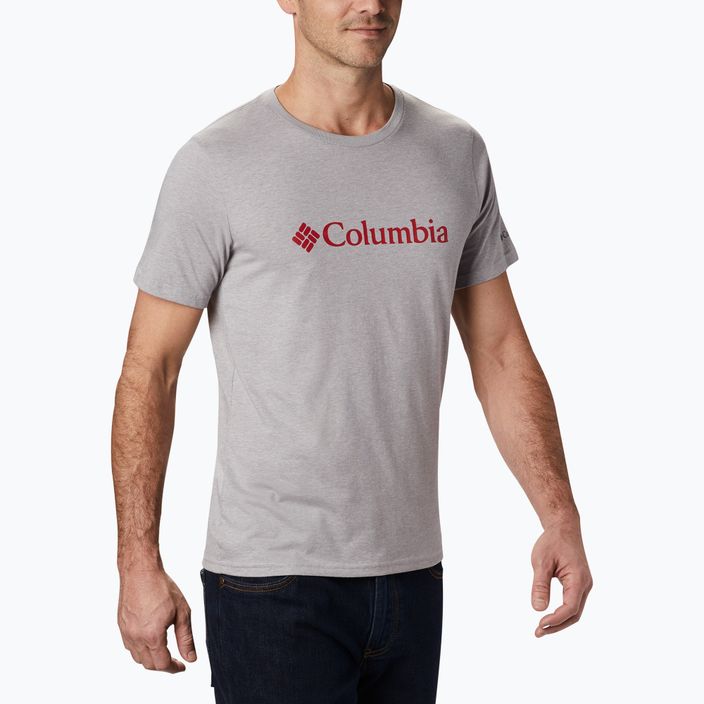 Maglietta Columbia CSC Basic Logo uomo grigio erica 2