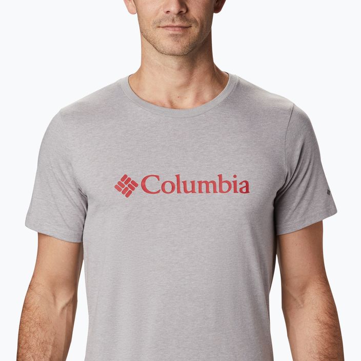Maglietta Columbia CSC Basic Logo uomo grigio erica 5