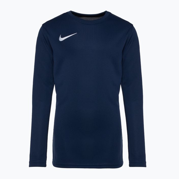 Maglia a maniche lunghe da calcio Nike Dri-Fit Park VII mezzanotte marina/bianco per bambini