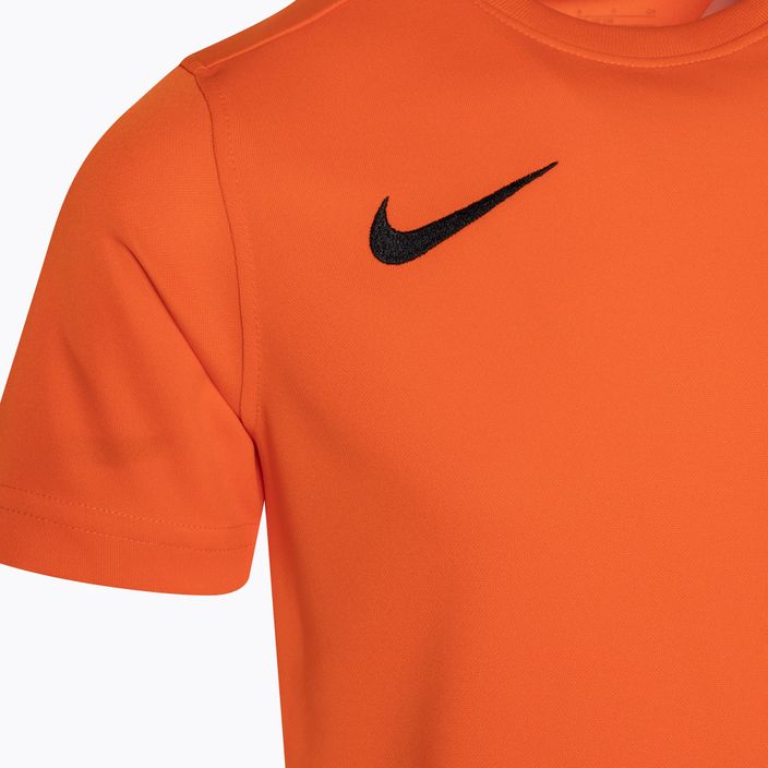Maglia da calcio Nike Dri-FIT Park VII Jr arancione di sicurezza/nero per bambini 3