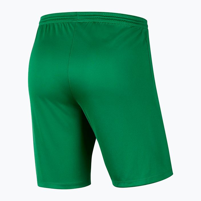 Pantaloncini da calcio Nike Dri-Fit Park III Knit Bambino Jr verde pino/bianco 2