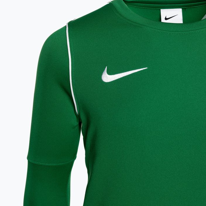 Felpa da calcio Nike Dri-FIT Park 20 Crew verde pino/bianco da bambino 3