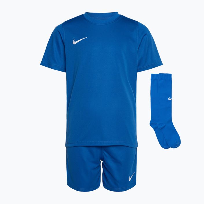 Set da calcio Nike Dri-FIT Park Little Kids blu reale/blu reale/bianco