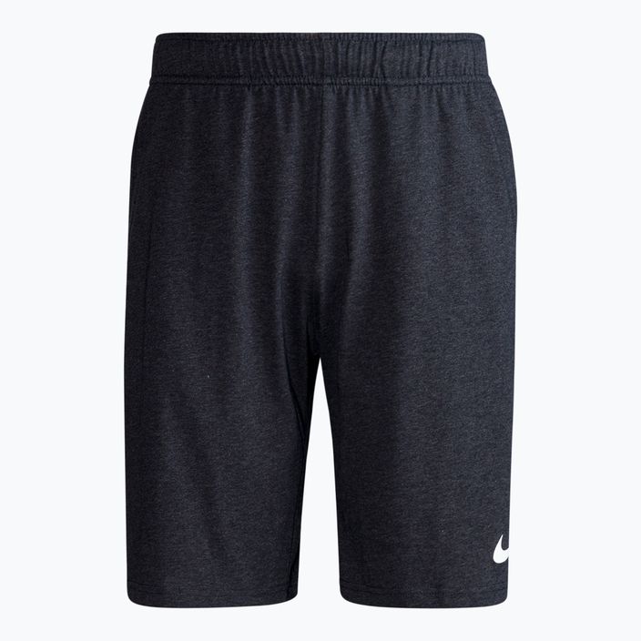 Pantaloncini da allenamento Nike Dri-Fit in cotone da uomo, nero erica/bianco 2