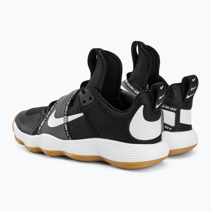 Nike React Hyperset scarpe da pallavolo nero/bianco/gomma marrone chiaro 4