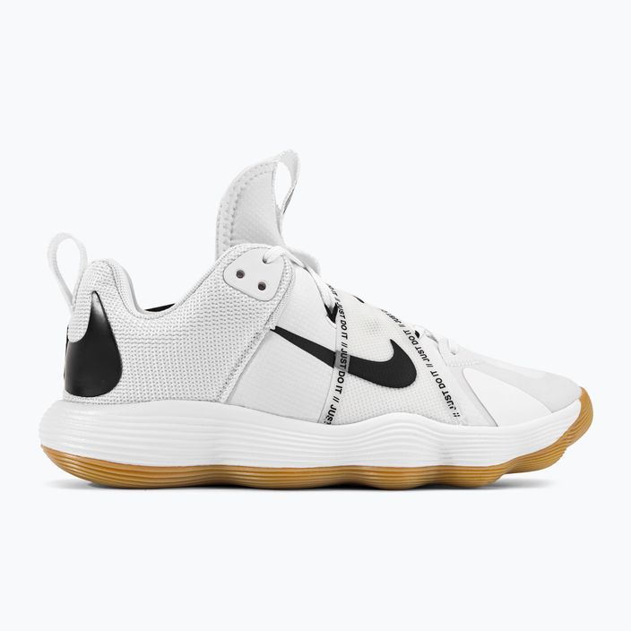 Nike React Hyperset scarpe da pallavolo bianco/nero/gum marrone chiaro 4