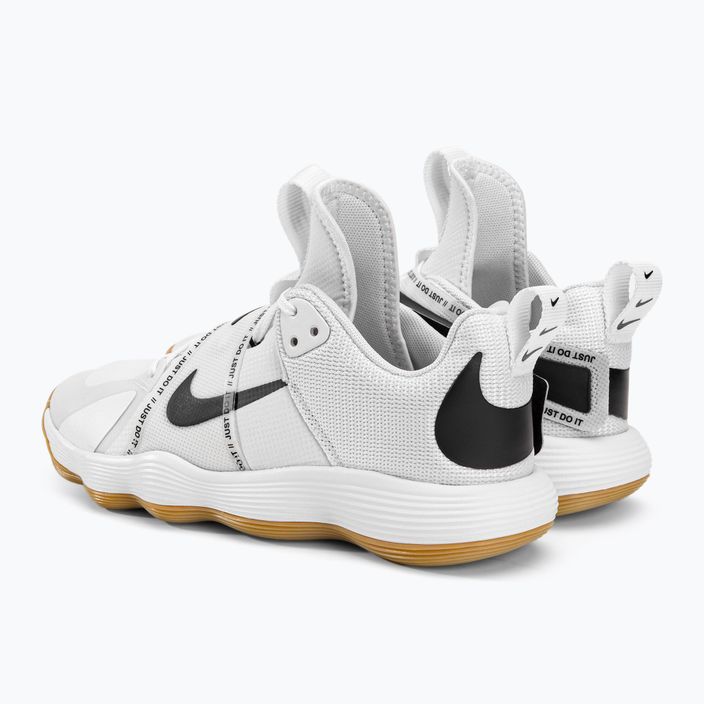 Nike React Hyperset scarpe da pallavolo bianco/nero/gum marrone chiaro 6