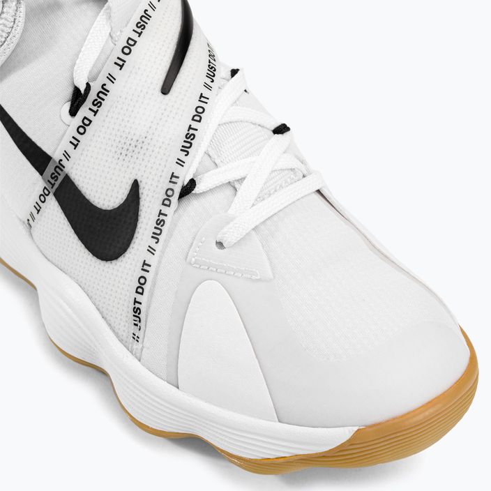 Nike React Hyperset scarpe da pallavolo bianco/nero/gum marrone chiaro 10