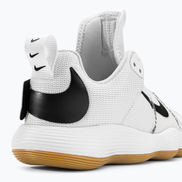 Nike React Hyperset scarpe da pallavolo bianco/nero/gum marrone chiaro 12