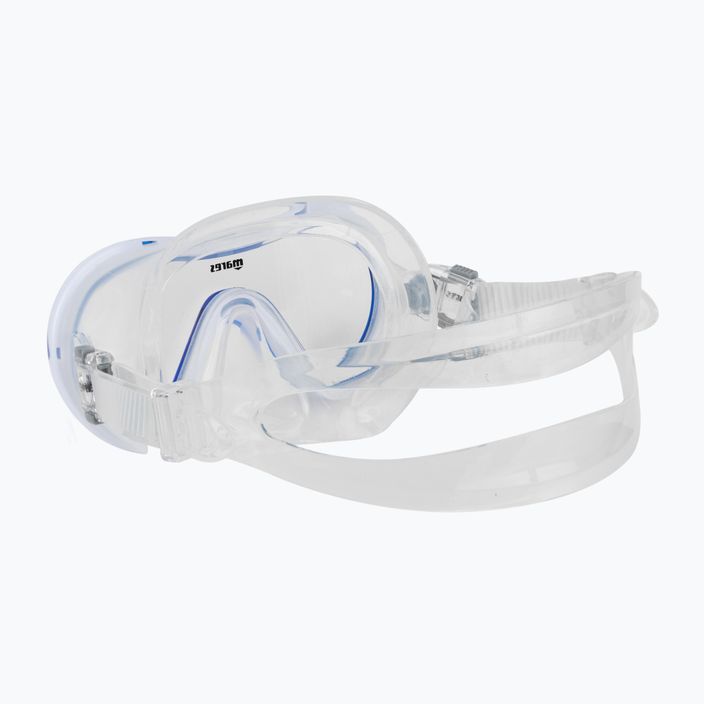 Maschera da snorkeling Mares Vento SC trasparente/blu per bambini 4
