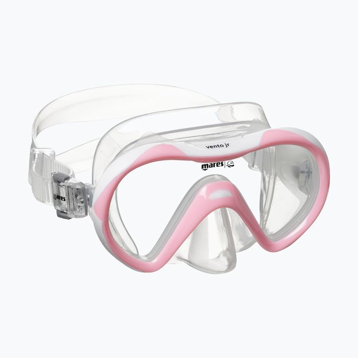Maschera snorkeling Mares Vento SC trasparente/rosa per bambini 6