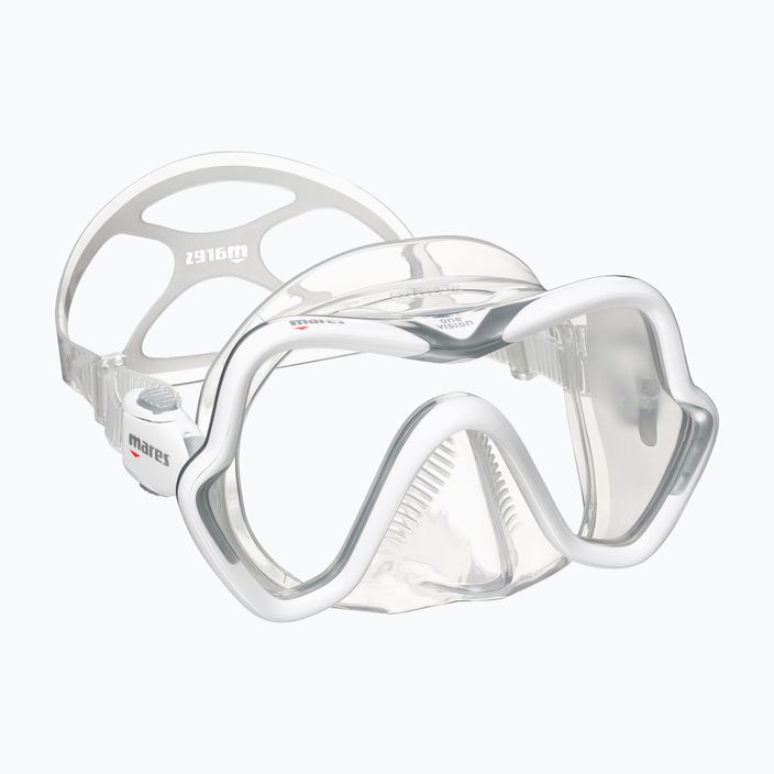 Maschera subacquea Mares One Vision bianca e trasparente 6