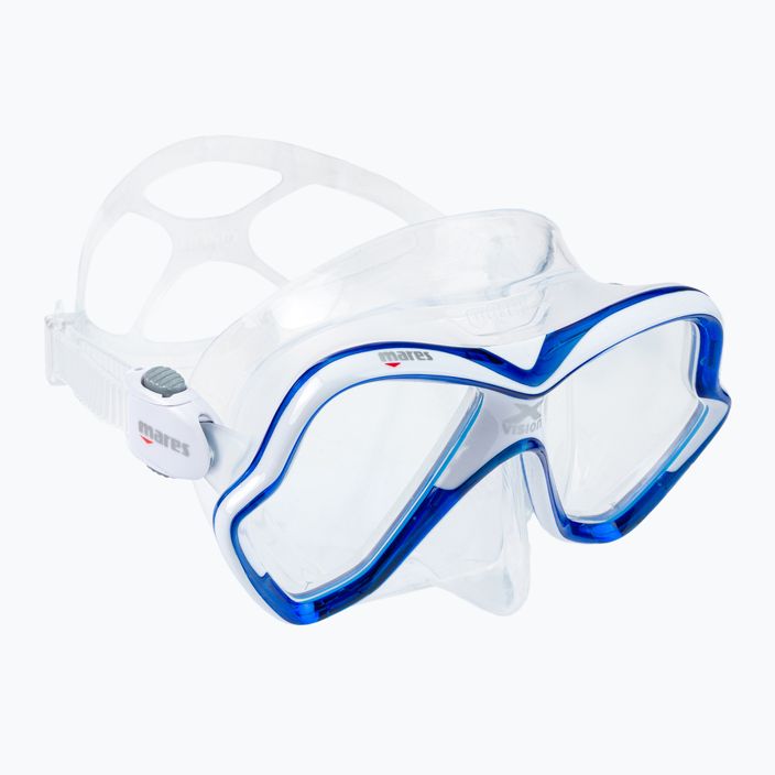 Maschera subacquea Mares X-Vision trasparente/blu