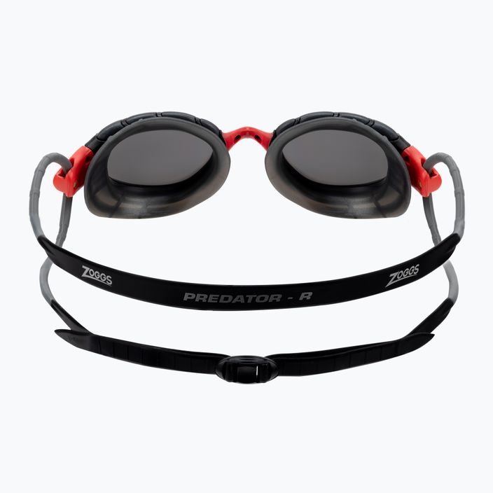 Occhialini da nuoto Zoggs Predator Titanium rosso/grigio/fumo specchiato 5