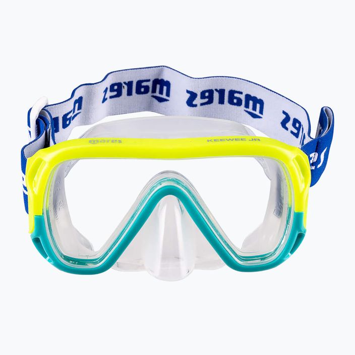 Maschera subacquea Mares Keewee Junior per bambini giallo / acqua / trasparente