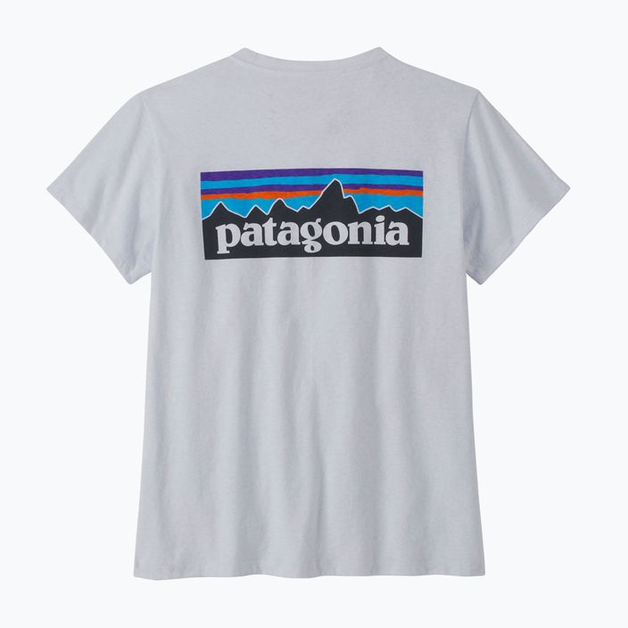 Maglietta da trekking da donna Patagonia P-6 Logo Responsabili-Tee bianco 4