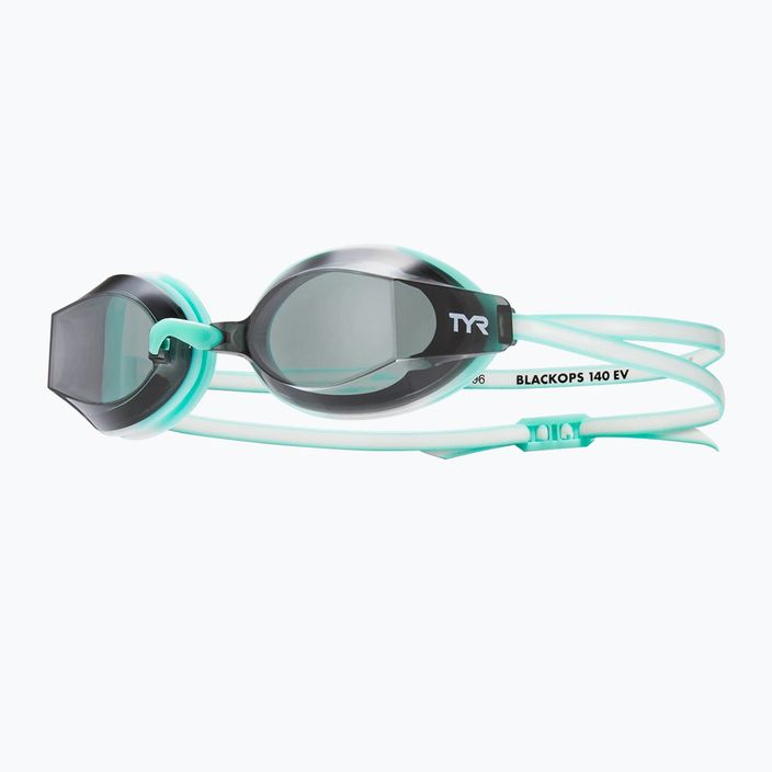 Occhiali da nuoto da donna TYR Blackops 140 Ev Racing fumo/ menta/ bianco