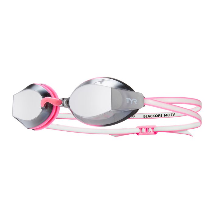 Occhiali da nuoto da donna TYR Blackops 140 Ev Racing Mirrored argento/ rosa/ bianco 2