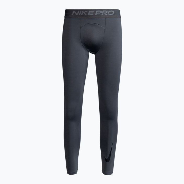 Leggings da uomo Nike Pro Warm Tight grigio ferro/grigio ferro/nero
